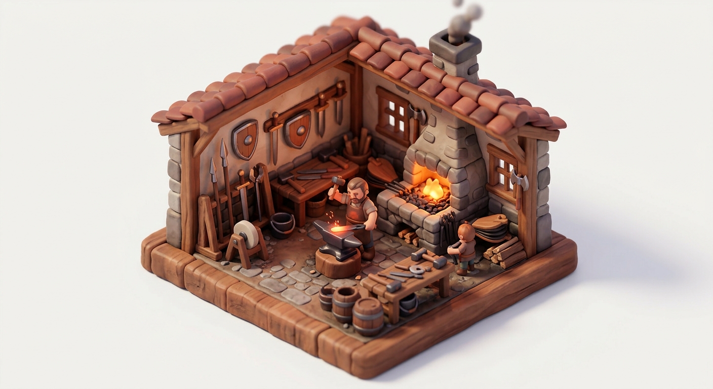 Isometric Tiny World Diorama — DALL-E 3
